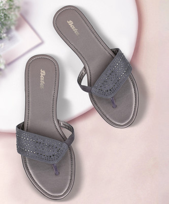 Bata Women Flats(Grey , 4)