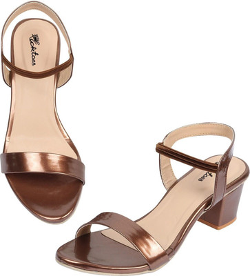 Picktoes PT-GD602 Lightweight Comfort Summer Trendy Premium Stylish Party disigin Women Heels(Brown , 2)