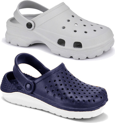 World Wear Footwear Men Sandals(Grey, Blue , 9)