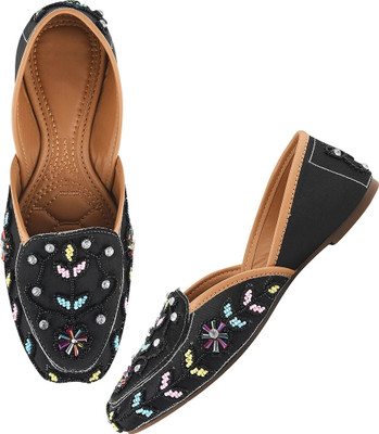 TRYME Women Bellies(Black , 5)