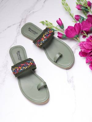 Shoestail Women Green Flats Price History
