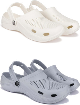 ABN Men Sandals(Grey, White , 6)