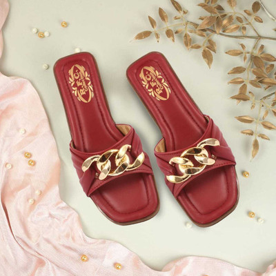 R F C Women Flats(Maroon , 6)