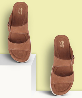 Bata Women Flats(Tan , 6)