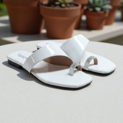 TIGMON Women Flats(White , 4)