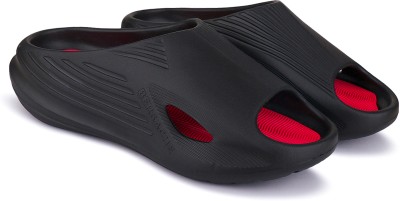 BERSACHE Men Slippers(Red, Black , 8)