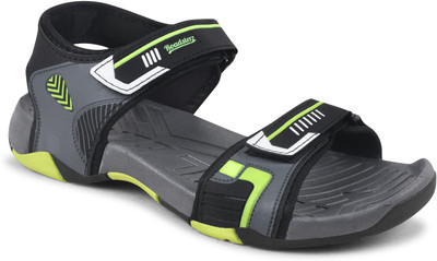 Roadster Men Sports Sandals(Grey, Green , 10)
