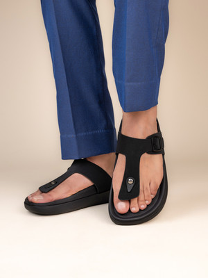 Roadster Men Sandals(Black , 10)
