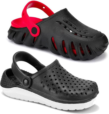 Camfoot Men Sandals(Red, Black , 6)