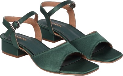 Shamayra Women Heels(Green , 9)