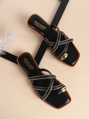 madam glorious Women Flats(Black , 4)