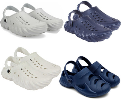 Golf Men Clogs(Grey, Navy, White, Blue , 9)