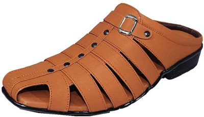 RURAL CRAFT Men Sandals(Tan , 7)