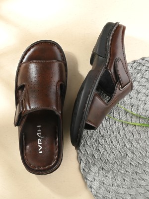 IVRAH Trendy |Durable|Casual Wear|Party Wear|High Quality|Comfortable Slippers Men Brown Sandals