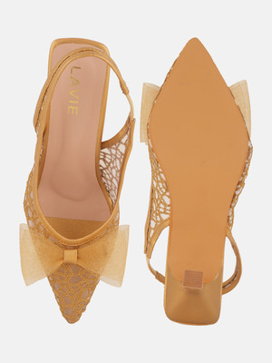 LAVIE Women Heels(Gold , 3)