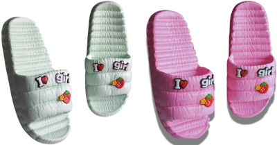 footpedia Women Wedges(Pink, Green , 3)