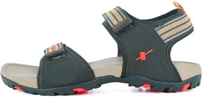 Sparx Men Sandals(Orange, Green , 10)