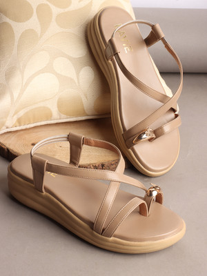 LAVIE Women Heels(Beige , 8)