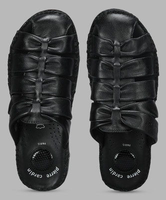PIERRE CARDIN Men Sandals(Black , 10)