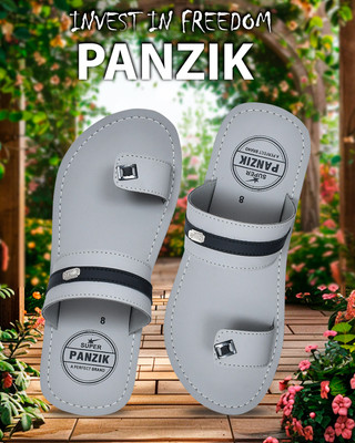 PANZIK Men Sandals(Grey , 6)