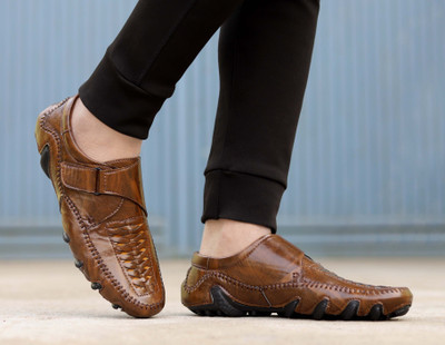 RANZAG Men Sandals(Brown , 7)