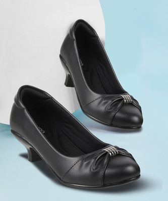 METRO Women Heels(Black , 4)