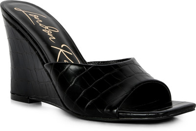 London Rag Women Wedges(Black , 6)