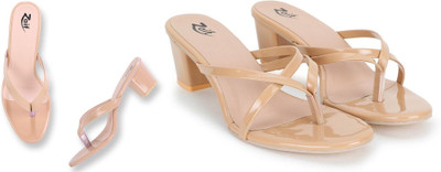 Zaif Women Heels(Beige, Beige , 3)