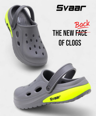 Svaar Men Clogs(Grey , 7)