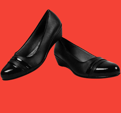 SHIPEE Women Heels(Black , 5)