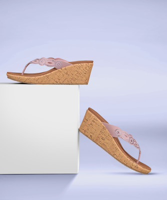 Skechers Women Wedges(Pink , 6)