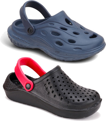 World Wear Footwear Men Sandals(Blue, Black , 8)