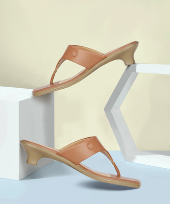Bata Women Heels(Tan , 4)