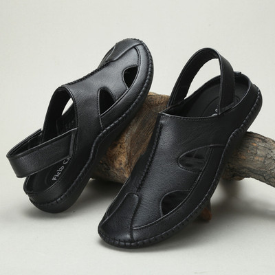 Field Care Men Sandals(Black , 7)
