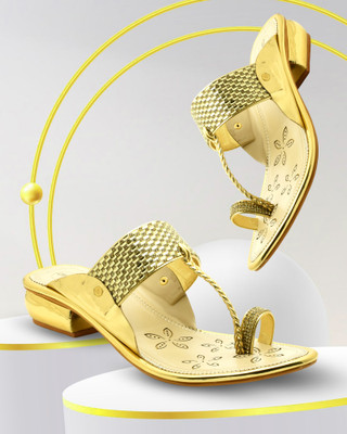 HardForce Women Heels(Gold , 8)