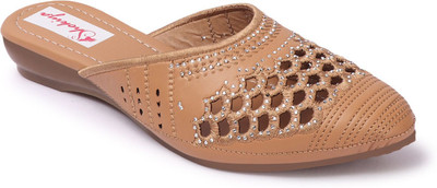 SHOKIYA Women Flats(Beige , 5)