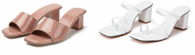 Beacon Women Heels(Pink, White , 3)