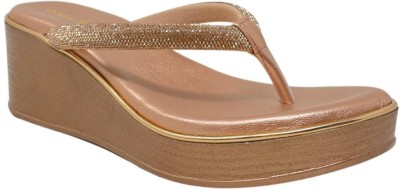 GLOBAL STEP Women Wedges(Pink , 7)