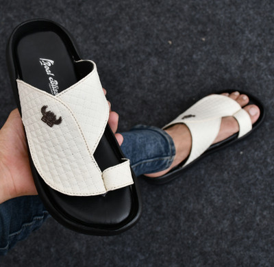 Real Bliss Men Sandals(White , 10)