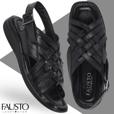 FAUSTO Men Casual(Black , 7)