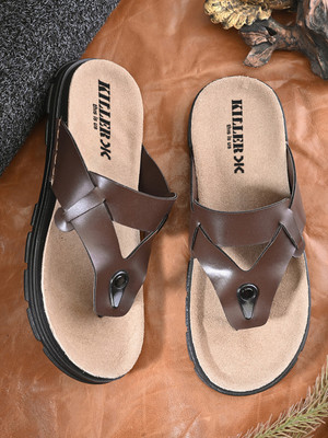 KILLER Men Sandals(Brown , 8)