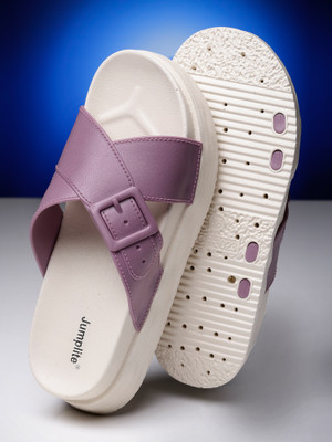 JUMPLITE Lightweight Comfort Summer Trendy Premium Stylish Party Casual Extra Soft Women Wedges(Purple , 7)