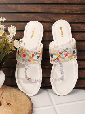 ANOUK Women Flats(White , 4)