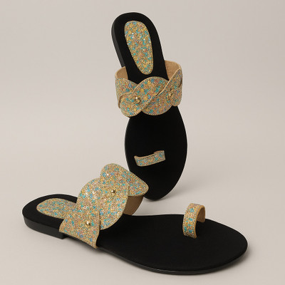 AMAN Women Flats(Black , 9)