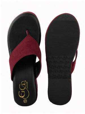 UUNDA Fashion Women Wedges(Maroon , 7)