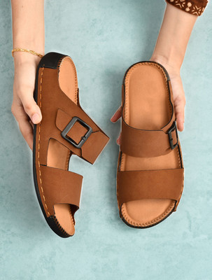 TARKIZ Men Sandals(Tan , 9)