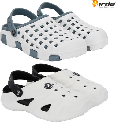 Birde Men Sandals(Grey, White , 9)