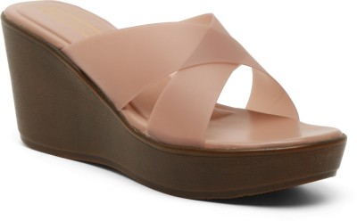 Bruno Manetti Women Wedges(Pink , 5)