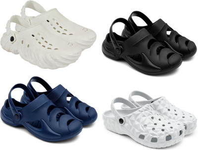 Golf Men Clogs(White, Black, Blue, Grey , 9)