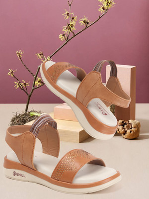 Denill Women Wedges(Tan , 9)